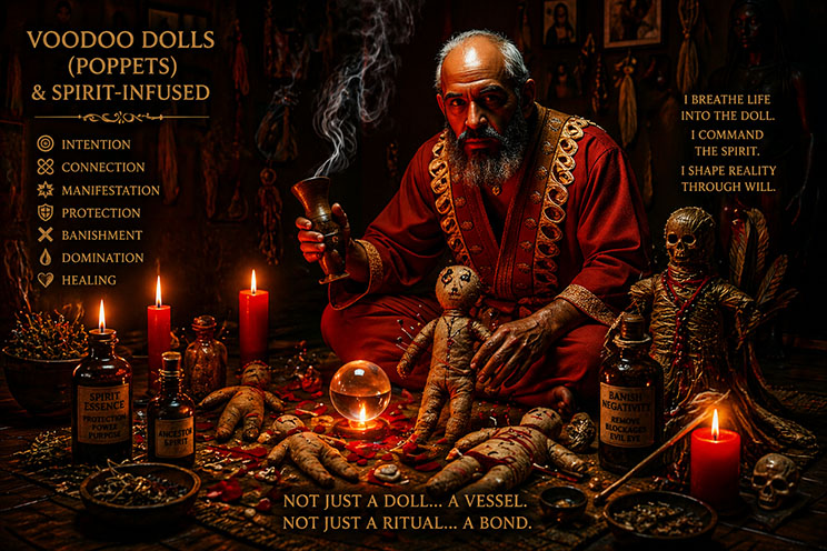 Voodoo Dolls (Poppets) Spirit-Infused
